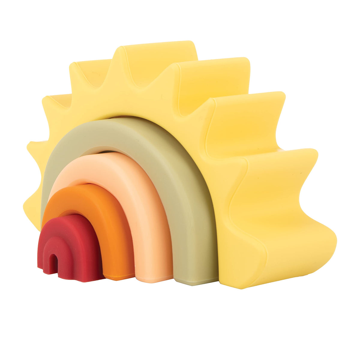 Nuby Soft Silicone Stackable Sun Interactive Toy for Early Development Creativity 12+ Months